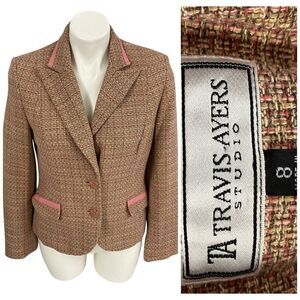 Travis Ayers Blazer Womens Sz 8 Brown Jacket Office Corpcore Career Boardroom